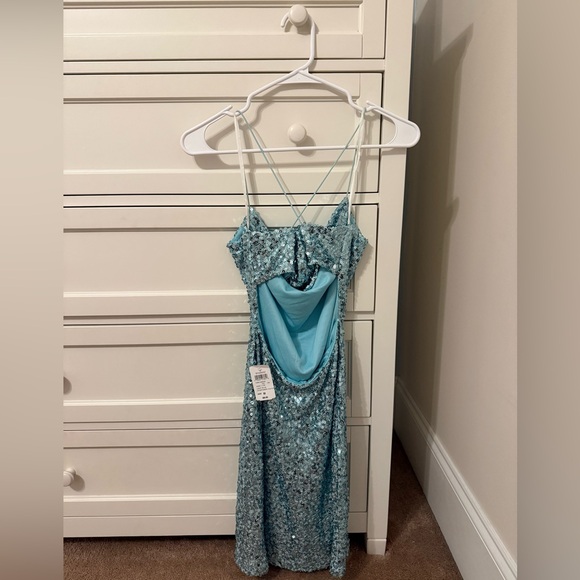 Windsor Aqua Sequin Dress - Picture 2 of 3